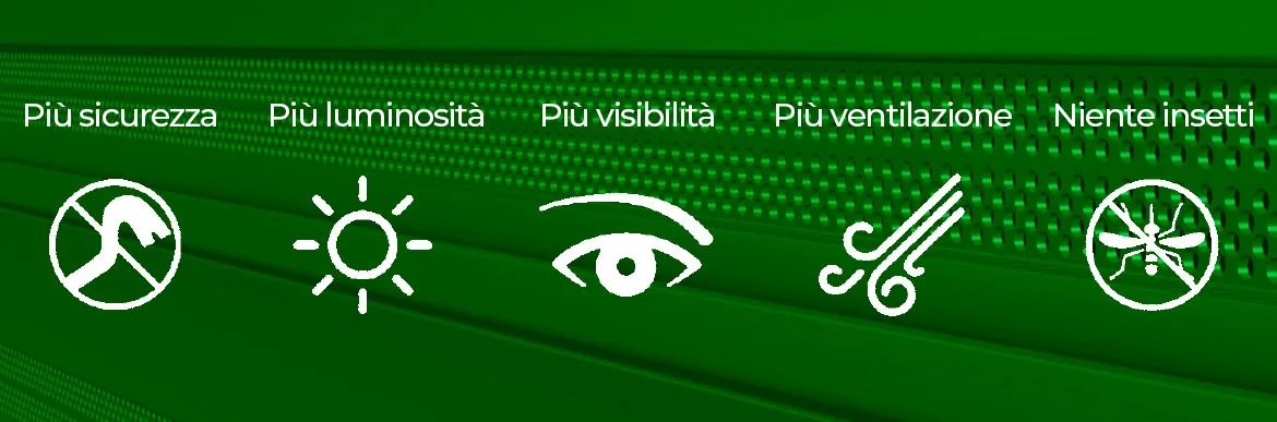 Vantaggi avvolgibile alluminio: sicurezza, luce, visibilita, ventilazione, antinsetti